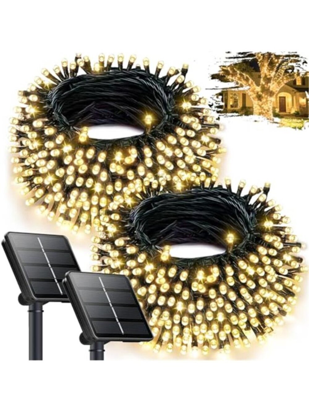 Solar String Lights Outdoor Waterproof LED Christmas Patio Garden Decor
